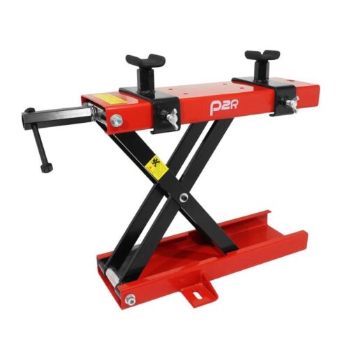 LEVE/PONT MOTO MECANIQUE A VIS AVEC SUPPORTS ACIER ROUGE