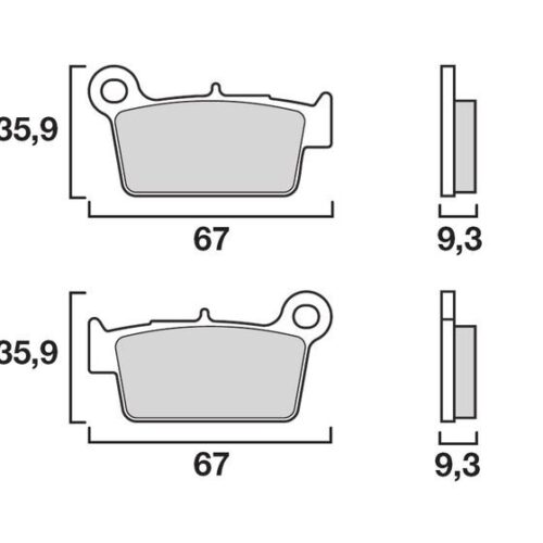 Plaquettes de frein NISSIN 2P296 ST (ARRIERE)