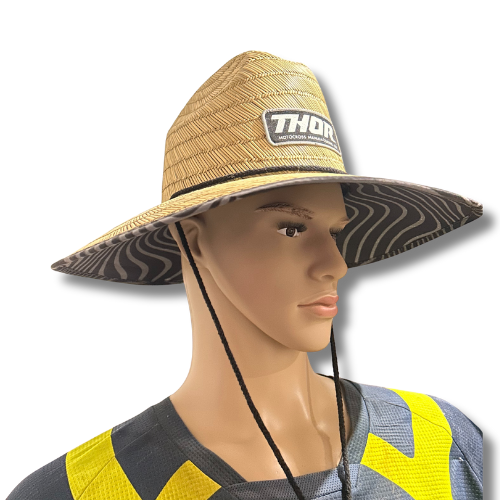 Chapeau de paille Thor avec large bord pour protection solaire