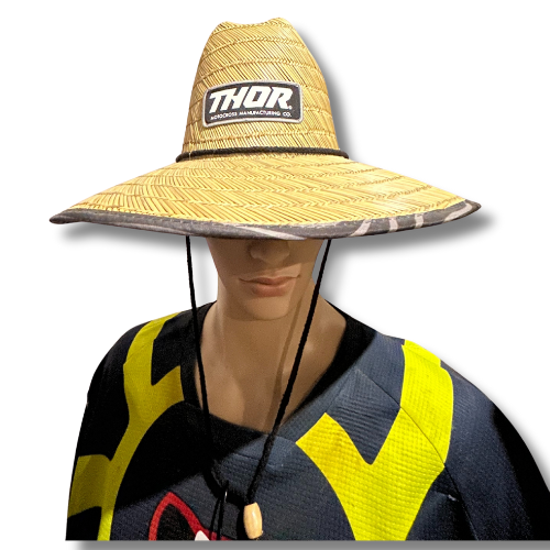 Chapeau de paille Thor avec large bord pour protection solaire