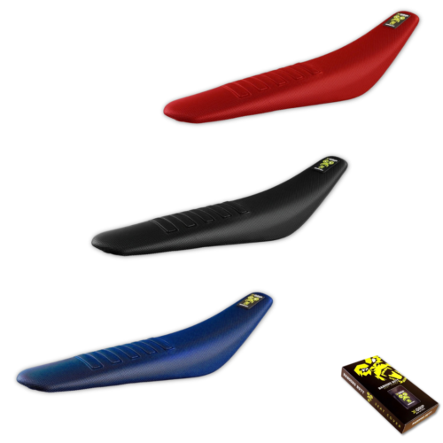 Housse de selle X-GRIP Baboons bleu, rouge ou noir pour KTM 2020-2023 et GASGAS 2021-2023 grip maximal motocross enduro