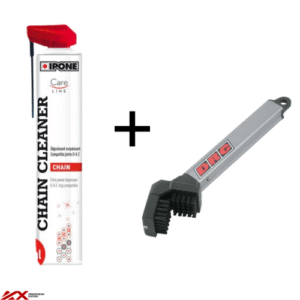 Pack de nettoyage chaine moto - Dégraissant chaine IPONE + Brosse à chaine DRC