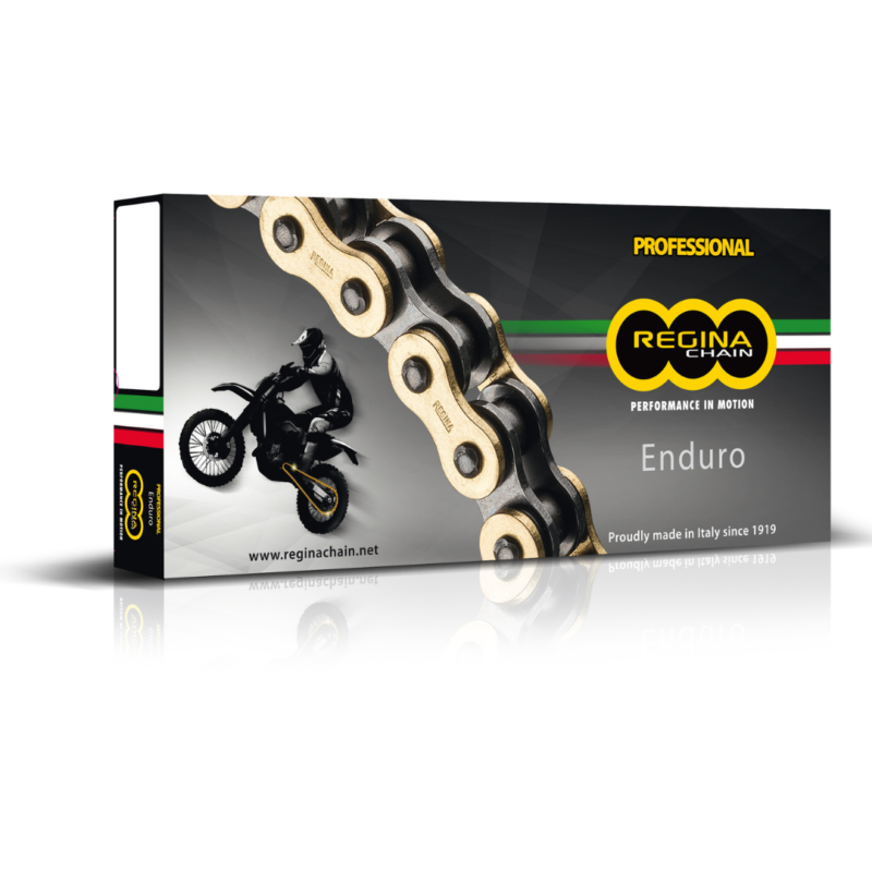 Chaîne Regina Enduro 520 ZSE 114 maillons avec joints O-ring pour motos enduro et motocross