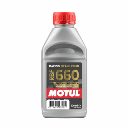 MOTUL RBF 660 Factory Line | Liquide de Frein Haute Performance Températures Extrêmes Liquide de frein MOTUL RBF 660 Factory Line haute performance pour freins et embrayages hydrauliques