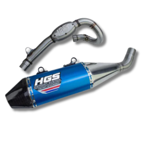 Ligne complète HGS Bleu Carbone pour Yamaha YZ450F et Fantic XXF450 2023-2025
