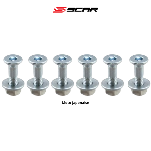 Kit Vis de Couronne x6 SCAR M8x26mm - Motos japonaises