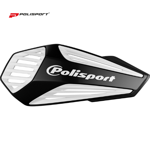 Protège-mains POLISPORT MX Flow – Double montage inclus - Noir/Blanc - Creations Mx Factory Protège-mains POLISPORT MX Flow – Double montage inclus - Noir/Blanc