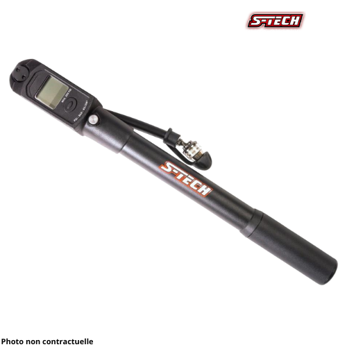 Pompe à air 2 en 1 Fourche + Pneu avec manomètre digital