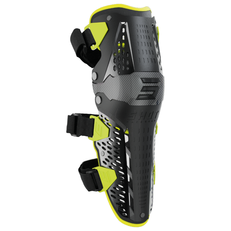 Genouillères SHOT Airflow Noir – Taille Unique Adulte pour motocross et enduro, protection et confort