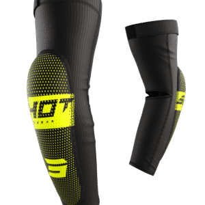 Coudières SHOT Airlight Noir pour motocross et enduro – Protection légère et confortable