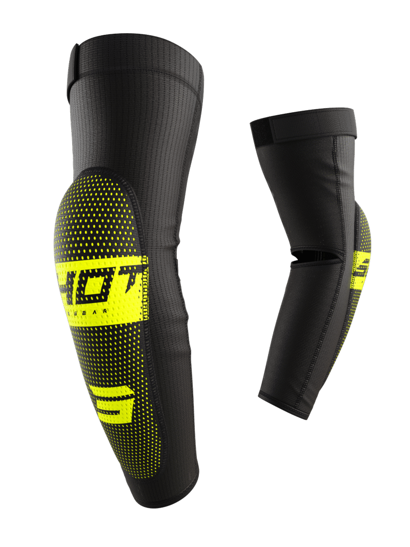 Coudières SHOT Airlight Noir pour motocross et enduro – Protection légère et confortable