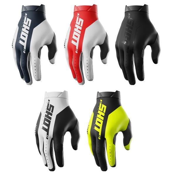 Gants SHOT Lite | Légers, ventilés et ajustement précis - Creations Mx Factory Gants SHOT Lite légers en tissu stretch avec paume Griptec perforée