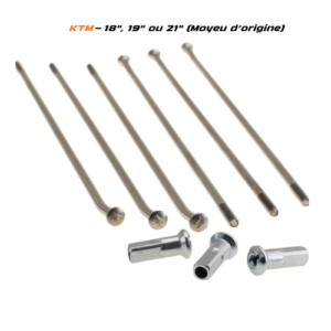 Jeu de rayons HAAN Wheels en acier haute résistance pour moyeu KTM d’origine