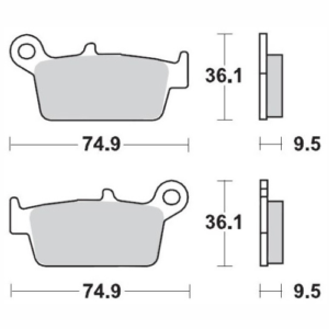 Plaquettes de frein arrière Moto-Master Sinter Nitro 091821 pour motocross et enduro