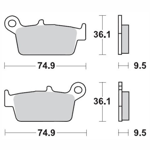 Plaquettes de frein arrière Moto-Master Sinter Nitro 091821 pour motocross et enduro