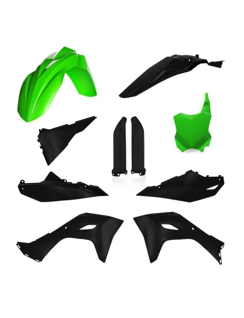 Kit Plastiques Complet ACERBIS – Kawasaki KX450 24-26 & KX250 25-26 | Vert/Noir - Creations Mx Factory Kit plastique complet Acerbis vert et noir pour Kawasaki KX 450 2024-2026 et KX 250 2025-2026 motocross