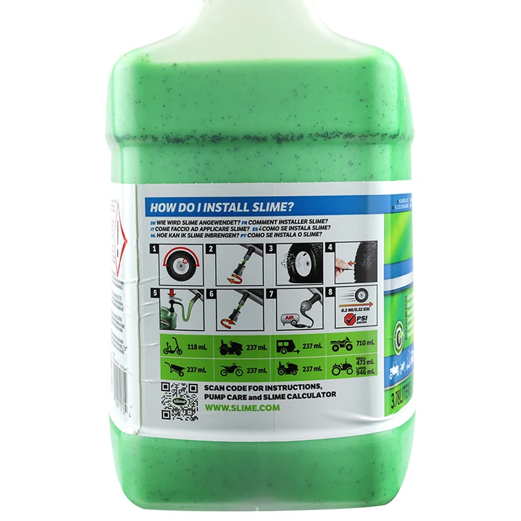 Liquide anti crevaison Slime tubeless 3,8L réparation pneu moto motocross