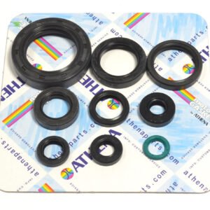 Assorted rubber O-rings and seals laid out on a white card with ATHENA branding.