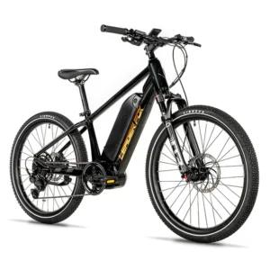 Leader Fox Weeny 24 – VTT Électrique Junior Bafang M420 Noir Brillant - Creations Mx Factory VTT électrique 24 Leader Fox Weeny mixte moteur Bafang M420 batterie 17,4Ah noir brillant taille junior