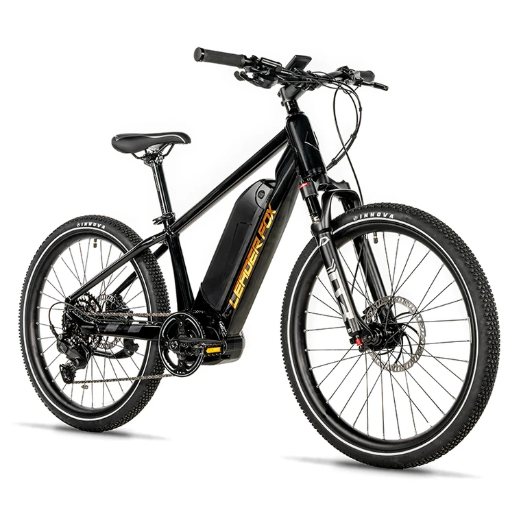 Leader Fox Weeny 24 – VTT Électrique Junior Bafang M420 Noir Brillant - Creations Mx Factory VTT électrique 24 Leader Fox Weeny mixte moteur Bafang M420 batterie 17,4Ah noir brillant taille junior
