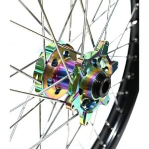 Paire roues complètes VMX 21 18 KTM Husqvarna GasGas Stark VARG rainbow noir motocross enduroPaire roues complètes VMX 21 18 KTM Husqvarna GasGas Stark VARG rainbow noir motocross enduro
