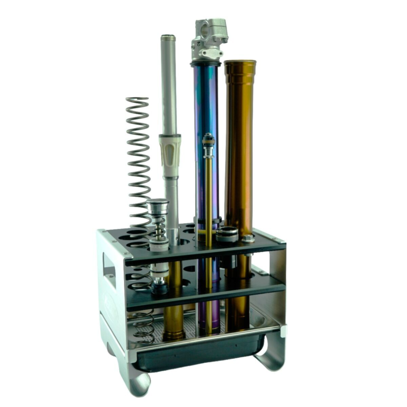 Poste de travail K-TECH pour fourches motocross enduro atelier suspension