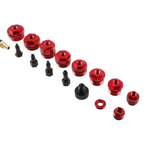Kit adaptateurs remplissage amortisseurs S-TECH 16 pièces pompe à vide suspension moto