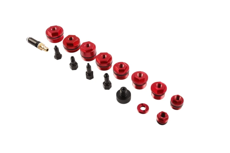 Kit adaptateurs remplissage amortisseurs S-TECH 16 pièces pompe à vide suspension moto