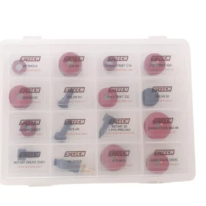 Kit adaptateurs remplissage amortisseurs S-TECH 16 pièces pompe à vide suspension moto