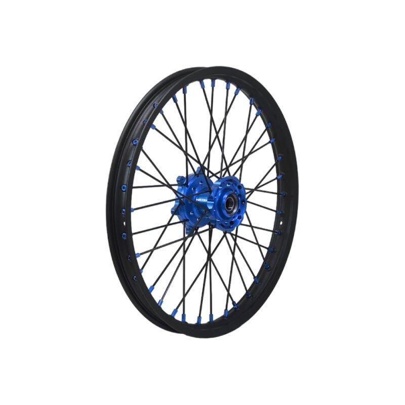 Roue complète avant NRTeam 21x1.60 bleue Yamaha YZ YZ-F Fantic XE XX motocross enduro