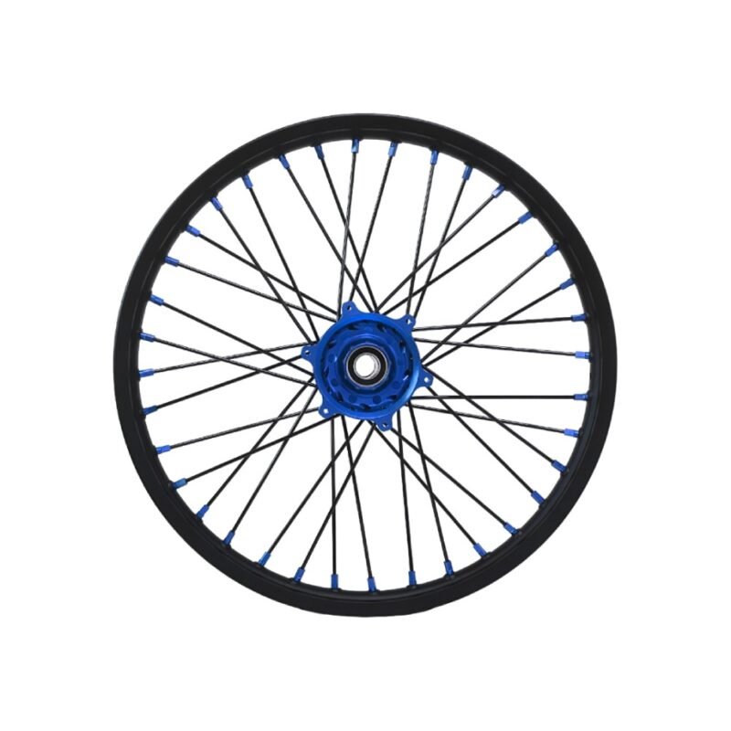 Roue complète avant NRTeam 21x1.60 bleue Yamaha YZ YZ-F Fantic XE XX motocross enduro
