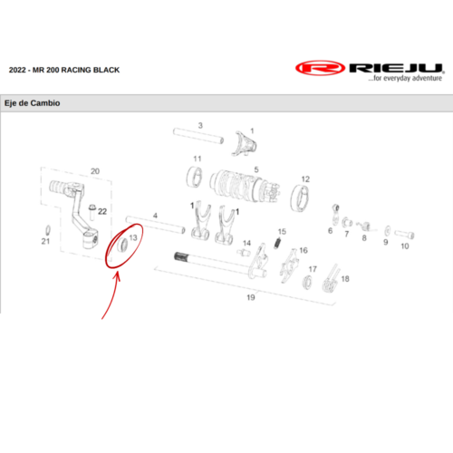 Joint de sélecteur OEM GasGas Rieju EC MR 200 250 300 enduro