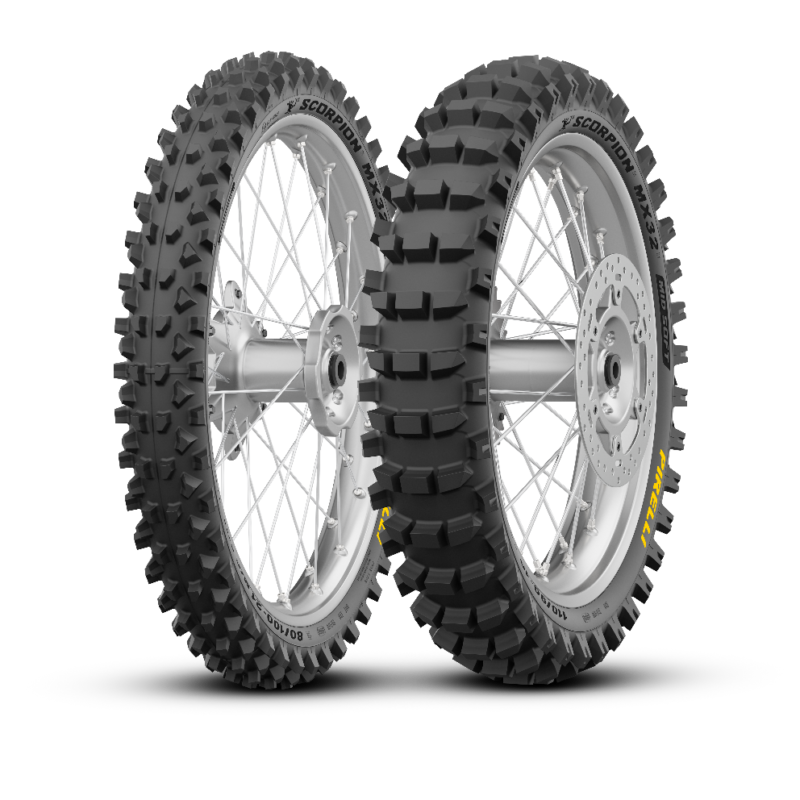Pirelli Scorpion MX32 Mid Soft 110/90-19 NHS 62M TT – Pneu Motocross - Creations Mx Factory Pneu Pirelli Scorpion MX32 Mid Soft 110/90-19 62M TT motocross terrain intermédiaire tendre